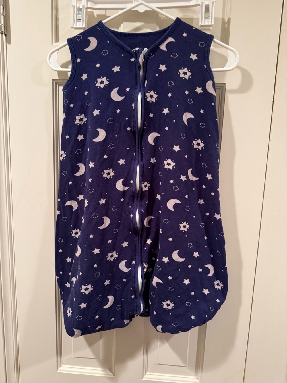 Yoofoss Sleeveless Navy Moon & Stars Sleep Sack for Kids Large 12-18 Months